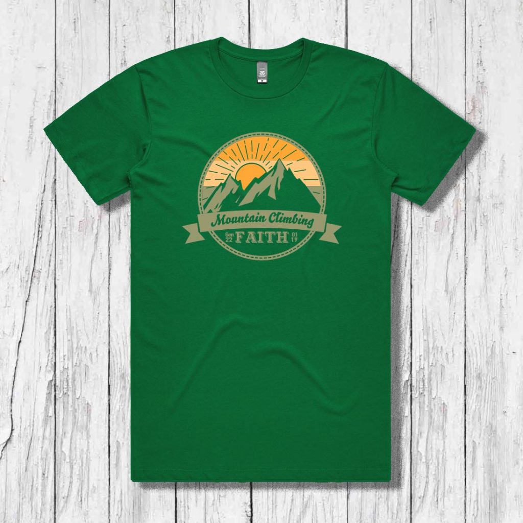 Mountain Climbing Faith – Custom Printing | Shirt Armoury